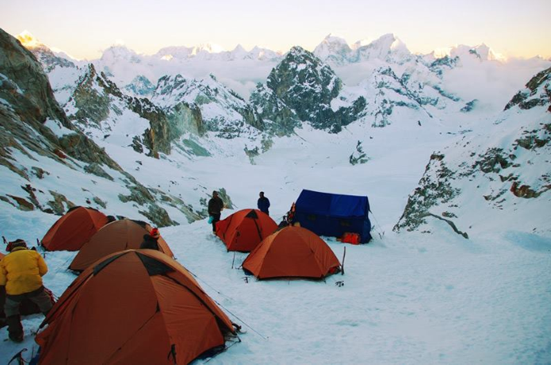 iExplore tent pitched on a trek in Nepal