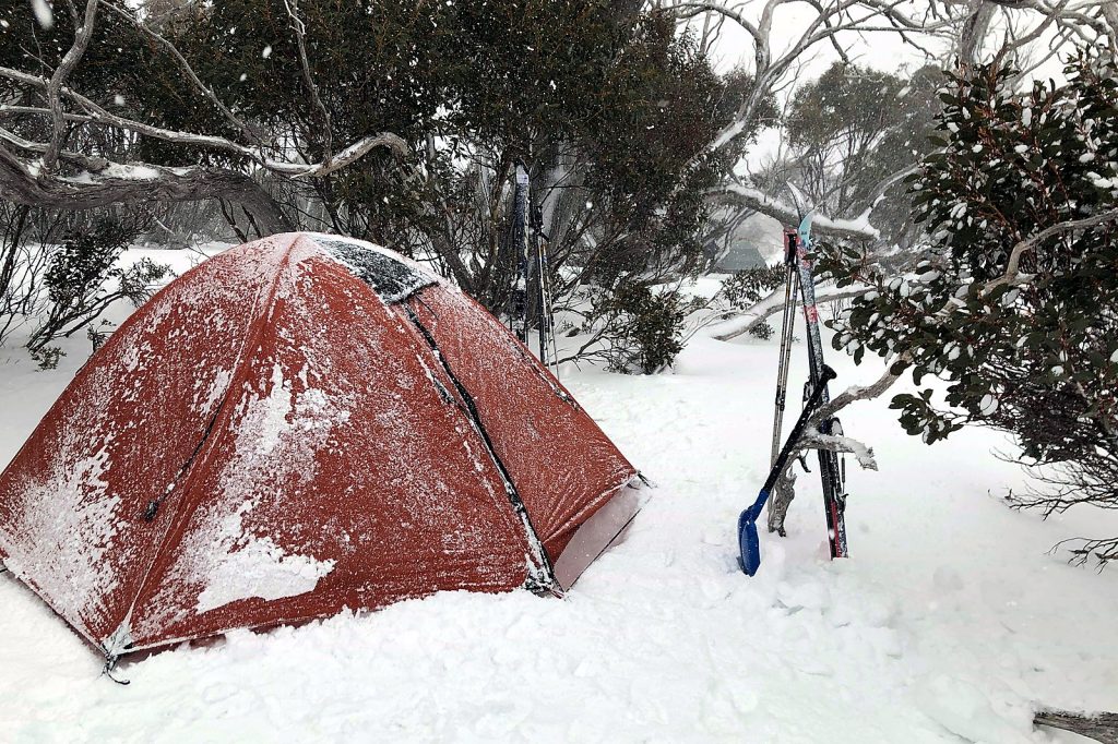 iExplore 3 tent set up in snow